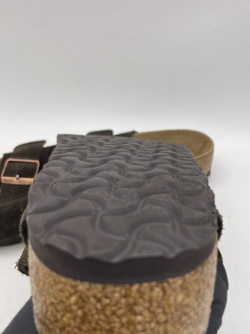 Birkenstock Arizona Men’s 10 Brown Suede Leather Sandals Soft Footbed Comfort - Picture 15 of 16